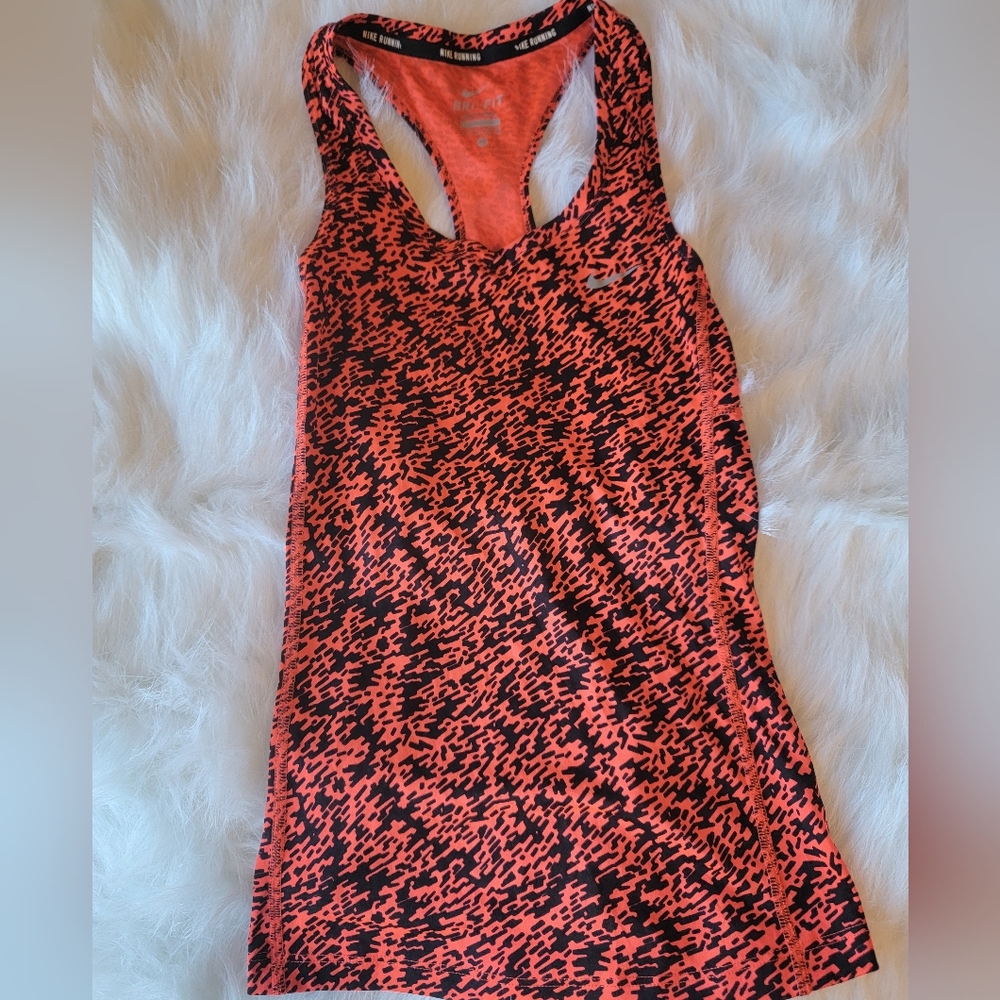 Nike Running orange and black tank top size xs